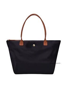Nylon Top-Handle Tote Bag for Women Foldable Weekend Hobo Shoulder Handbag